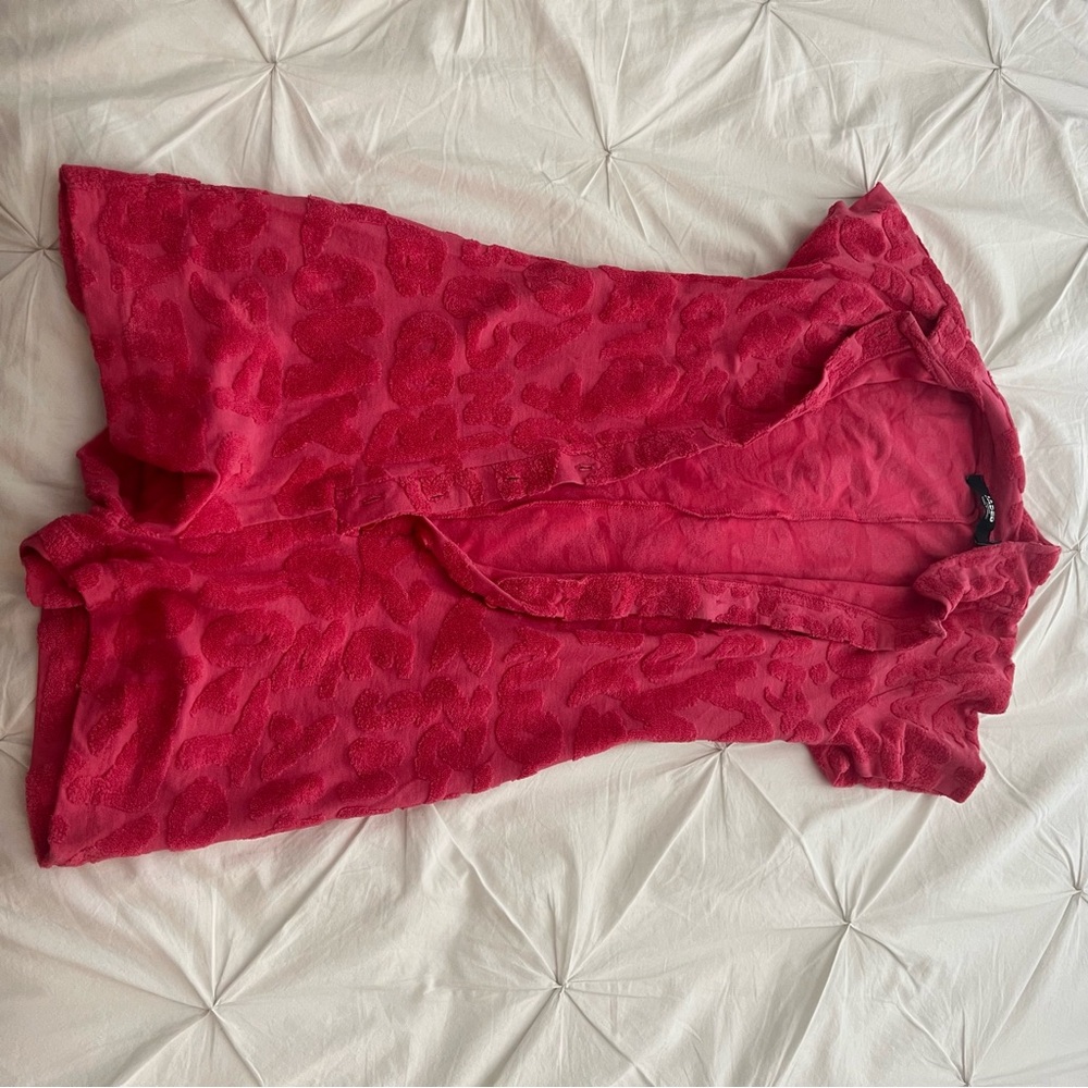 Jaded London Red Sheer Shorts Robe
